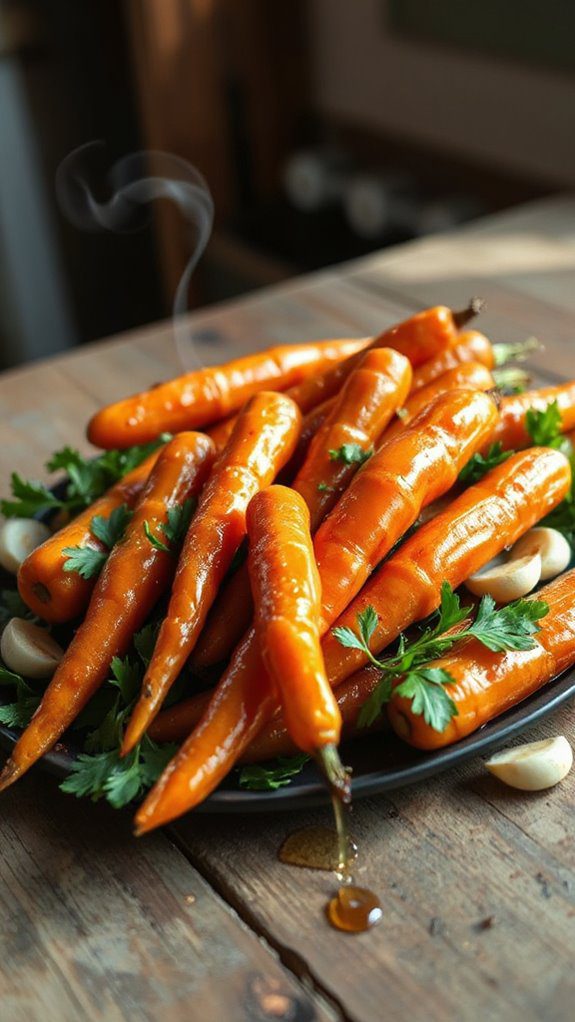 easy honey garlic carrots