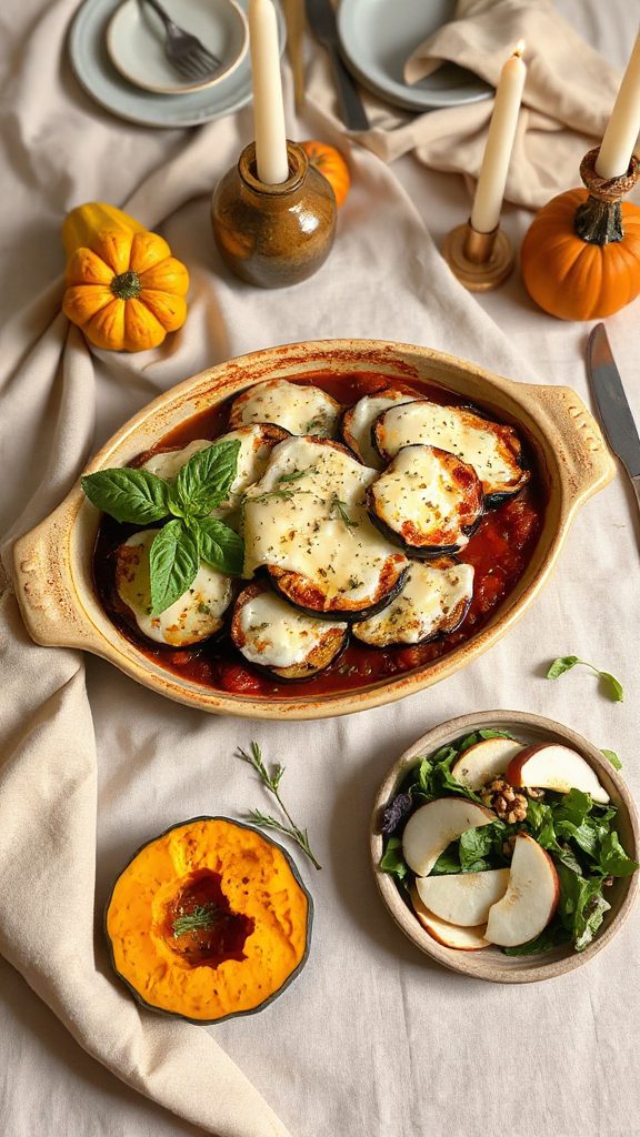 eggplant layered with cheese eggplant layered with cheese