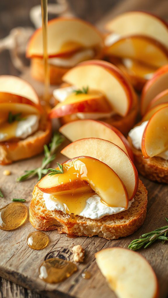 elegant apple and brie appetizer