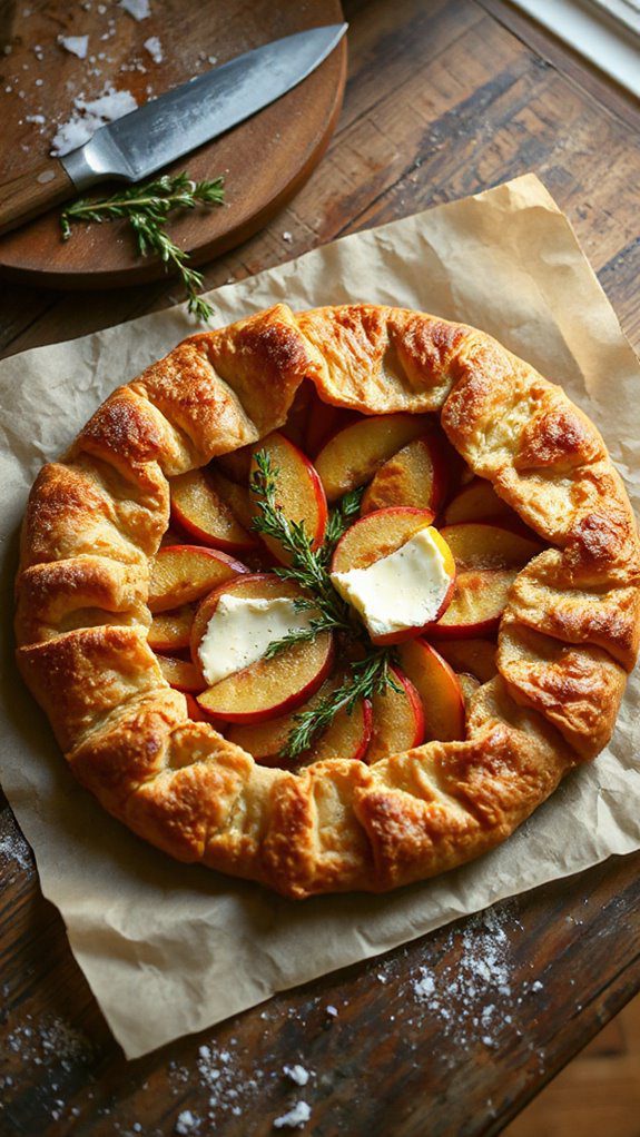 elegant apple brie galette