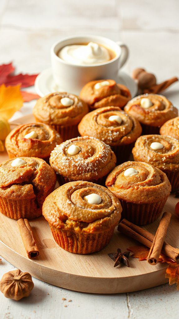 fall inspired coffee cake muffins