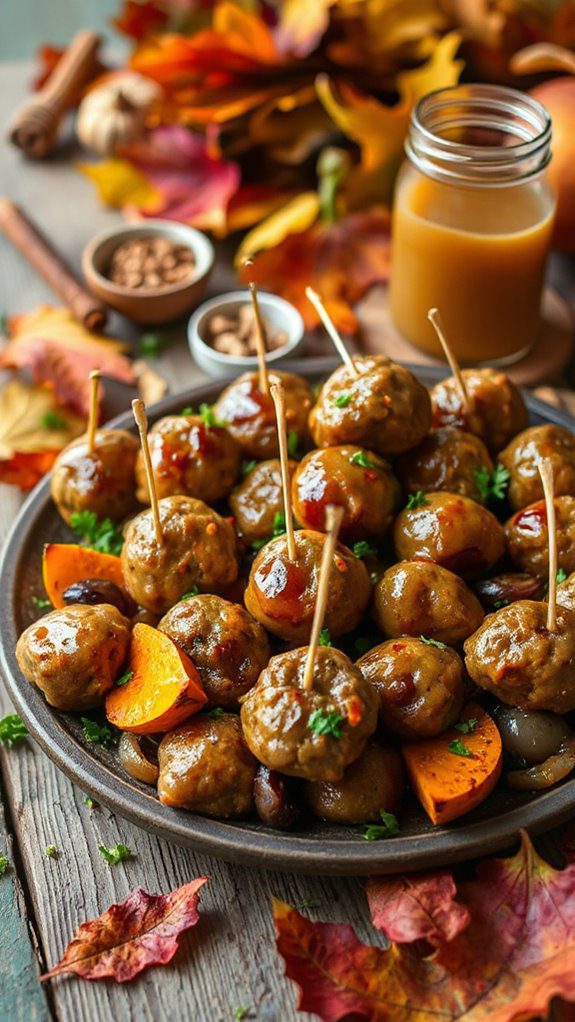 fall inspired turkey meatballs recipe