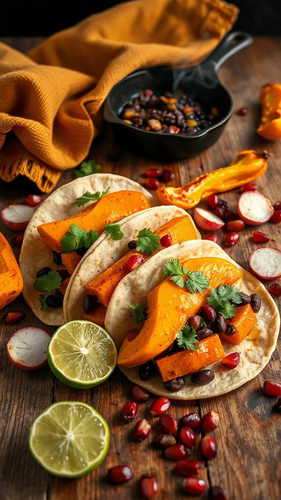 fall inspired veggie tacos