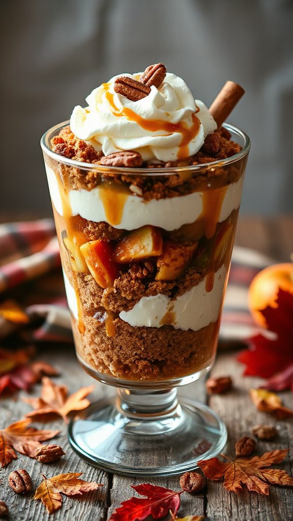 festive layered gingerbread dessert