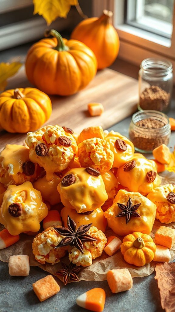 festive pumpkin marshmallow treats festive pumpkin marshmallow treats