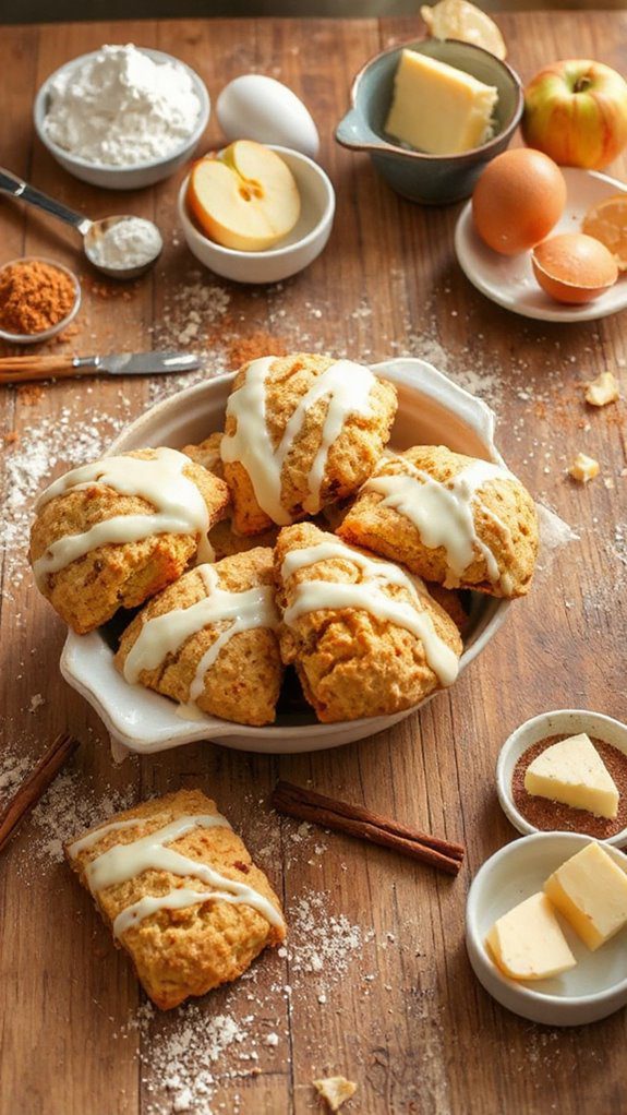 fluffy apple cinnamon scones