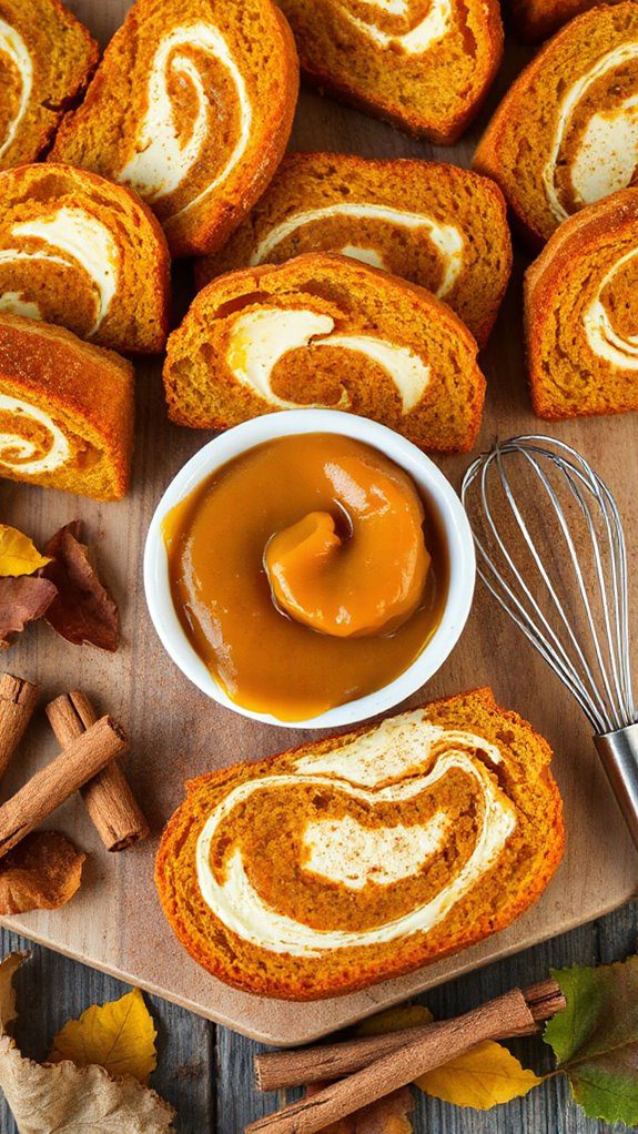 folding pumpkin butter gently folding pumpkin butter gently