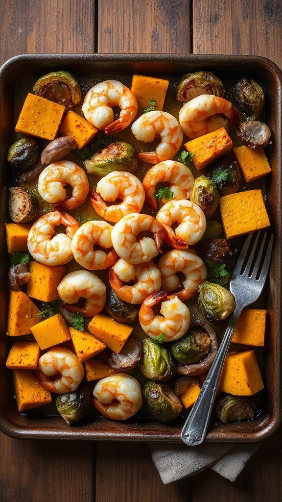 garlic butter shrimp dinner