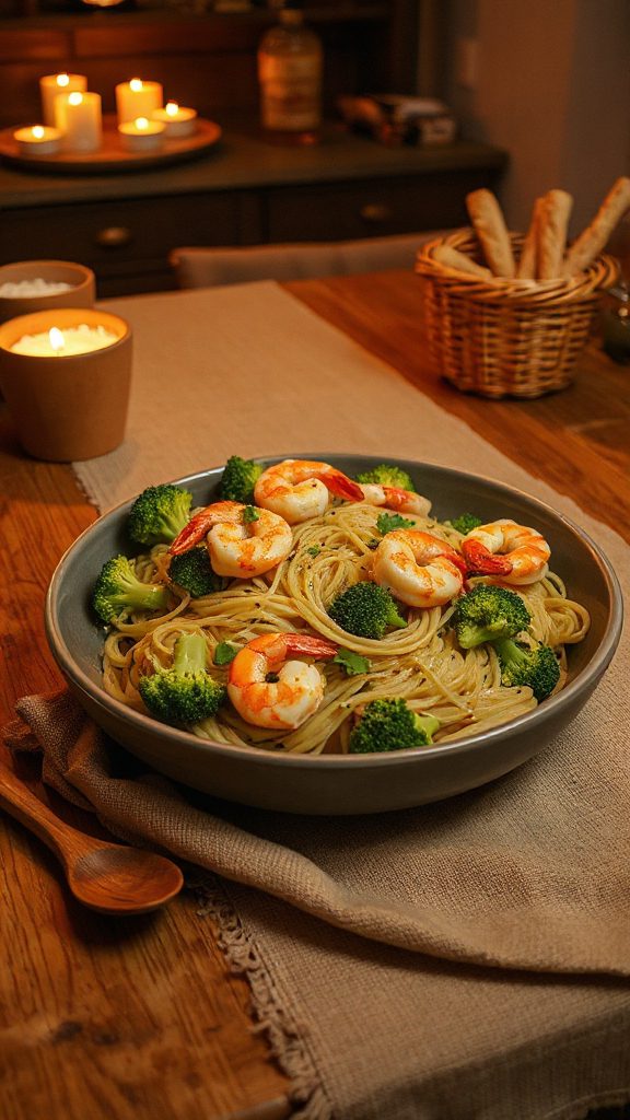 garlic butter shrimp pasta