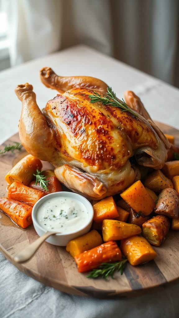 garlic herb chicken roast