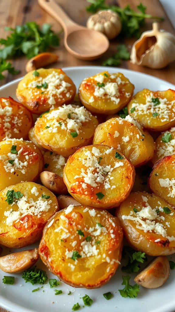 garlic parmesan smashed potatoes garlic parmesan smashed potatoes