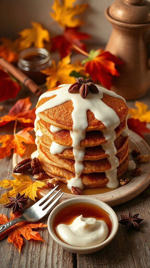 gingerbread pancakes with frosting gingerbread pancakes with frosting