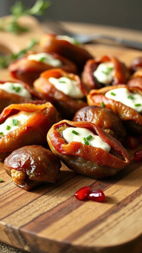 goat cheese bacon wrapped dates
