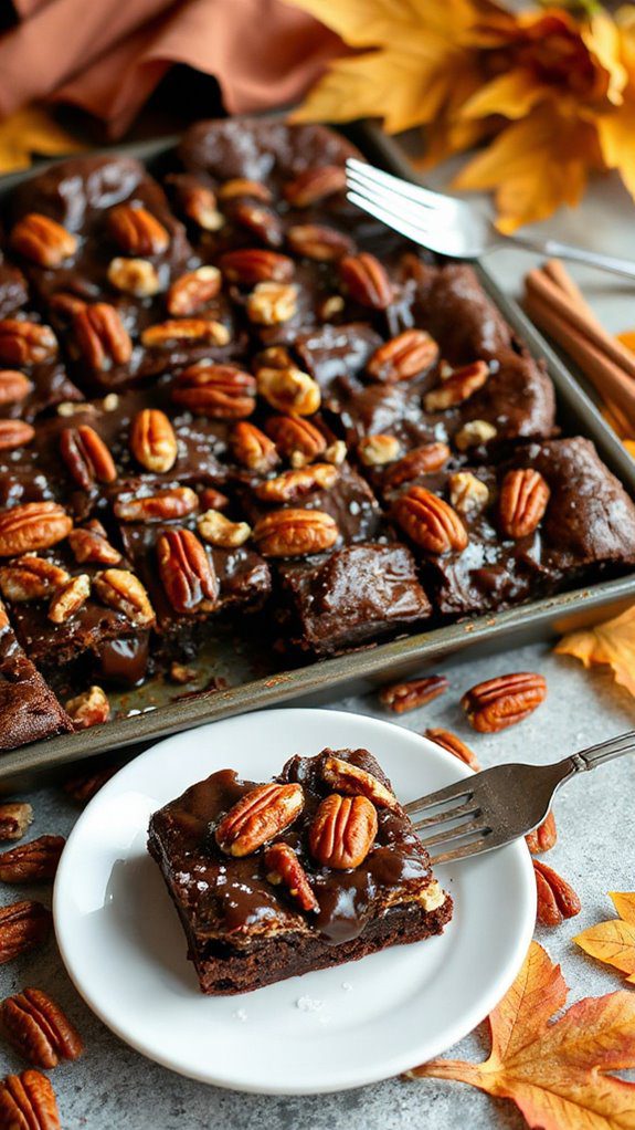 gooey pecan pie brownies