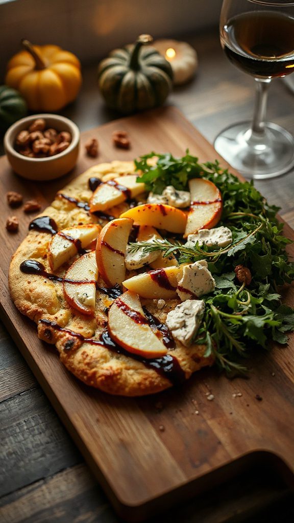 gourmet flatbread with pears gourmet flatbread with pears