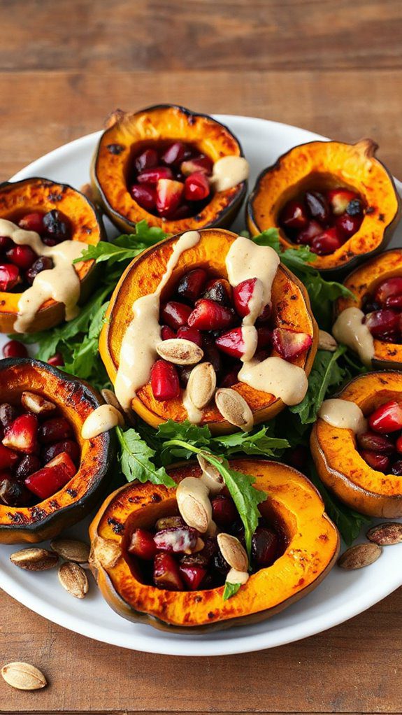 grilled acorn squash salad