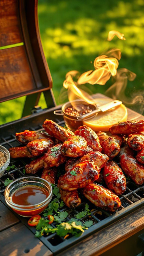 grilled flavorful chicken wings
