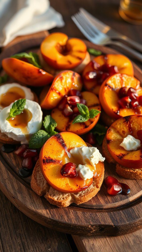 grilled peaches with brie