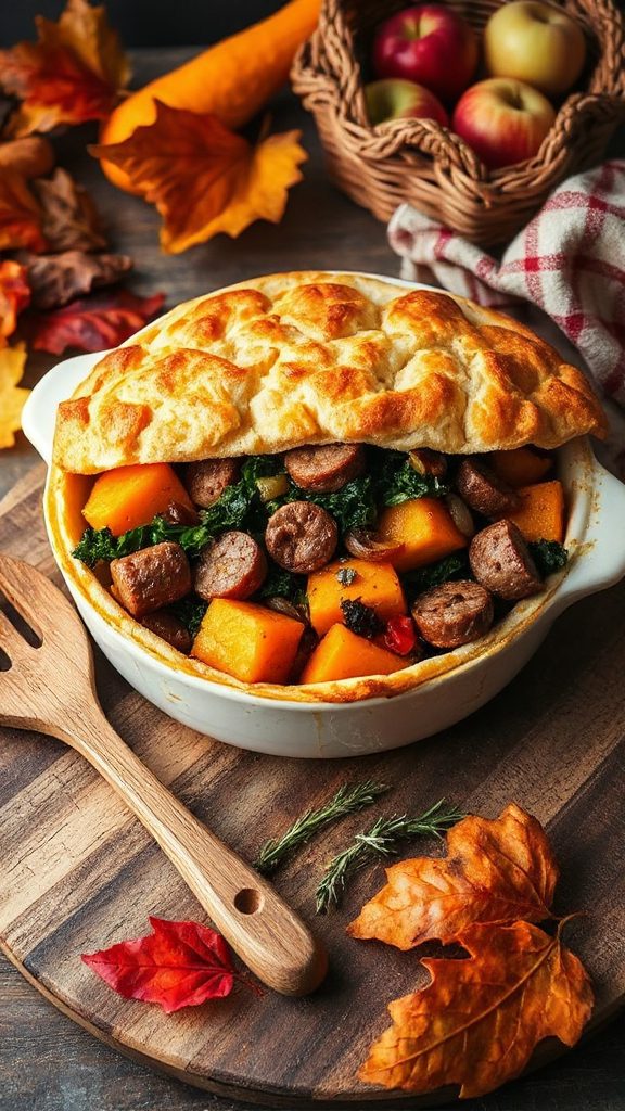 harvest vegetable sausage casserole