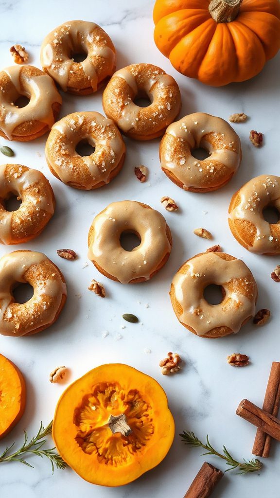 healthy pumpkin protein donuts