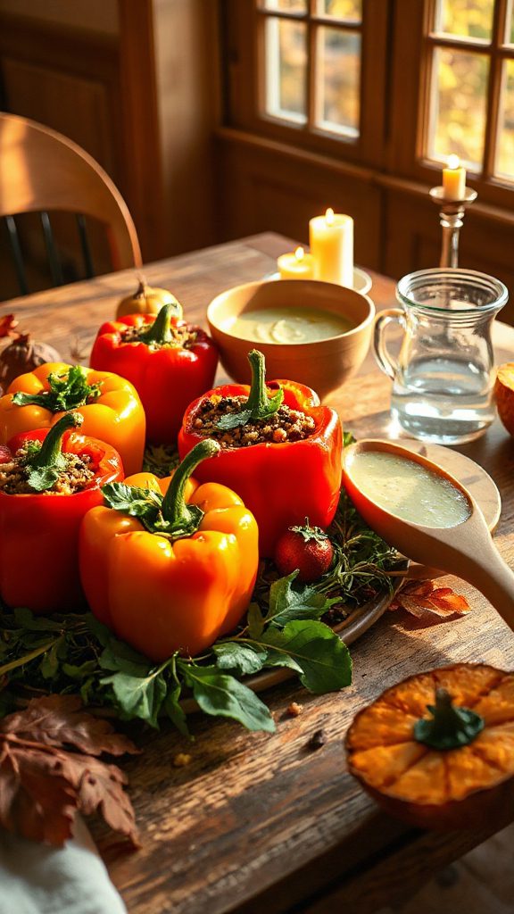 healthy quinoa stuffed peppers