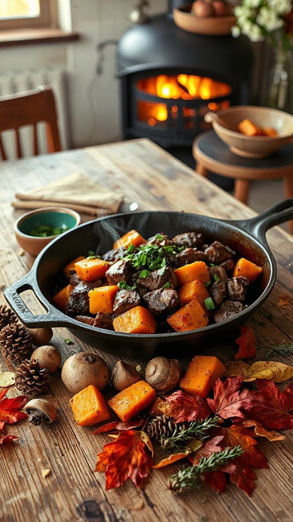 hearty autumn beef skillet