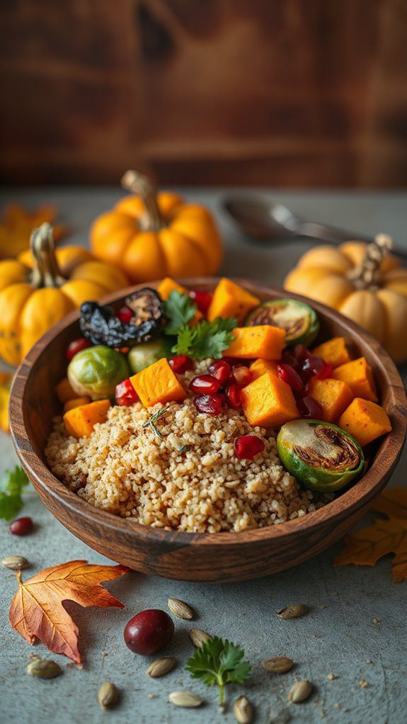 hearty autumn grain bowl