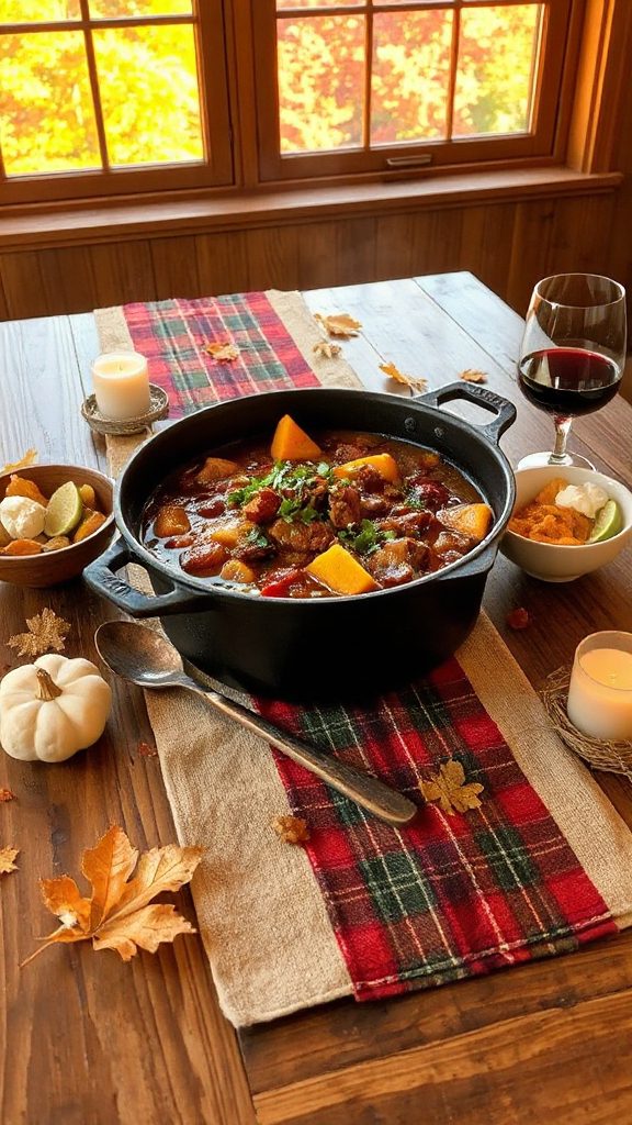 hearty autumn pumpkin chili