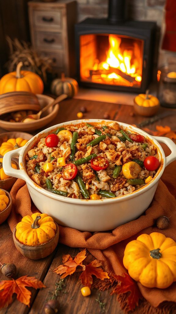 hearty autumn rice casserole