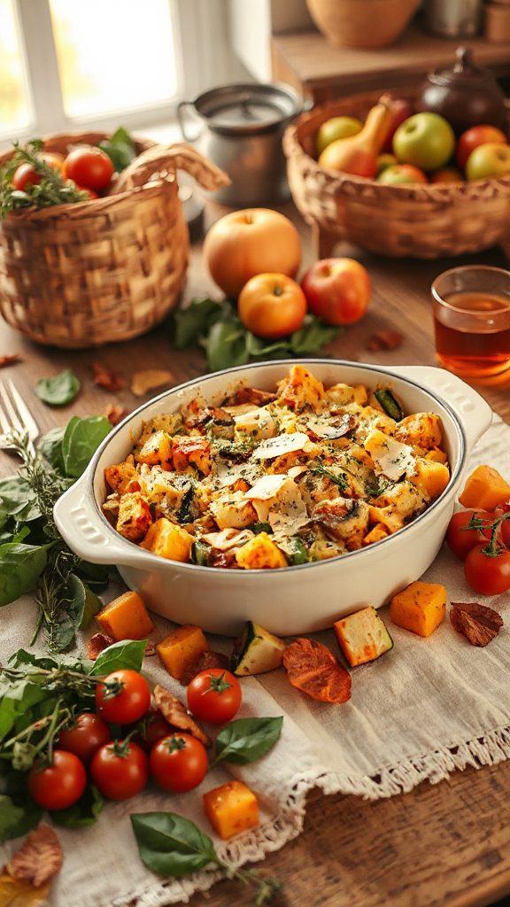 hearty autumn vegetable casserole