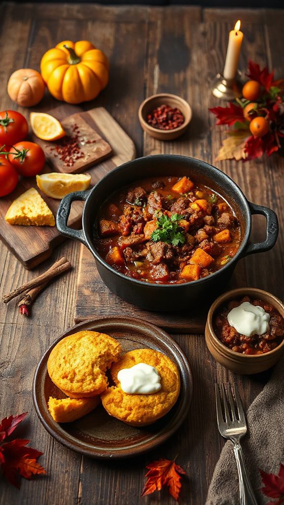 hearty beef pumpkin chili