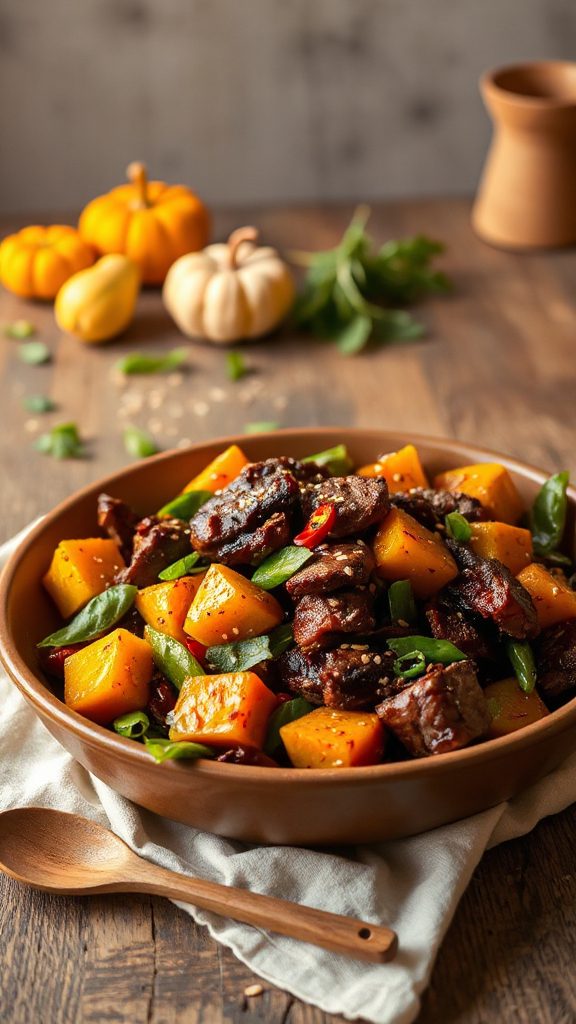 hearty beef squash stir fry hearty beef squash stir fry