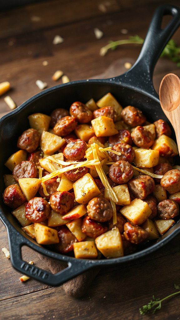 hearty cheesy breakfast hash