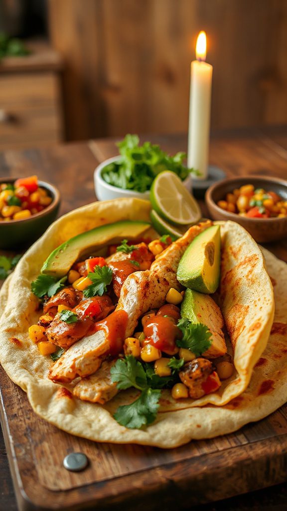 hearty chicken avocado wrap