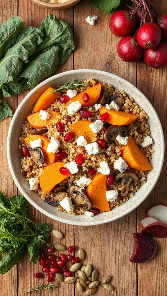 hearty fall mushroom salad