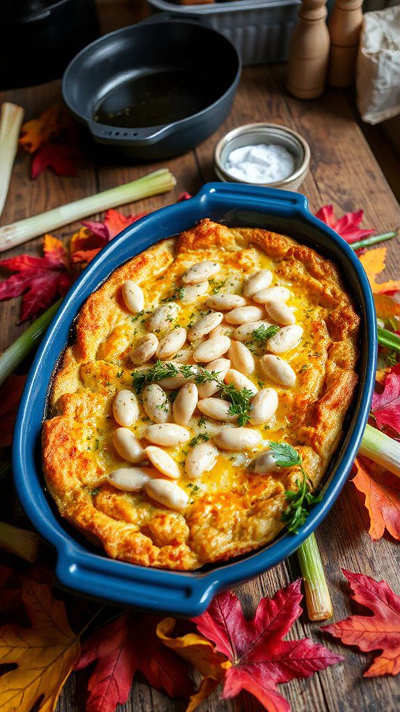 hearty leek bean casserole