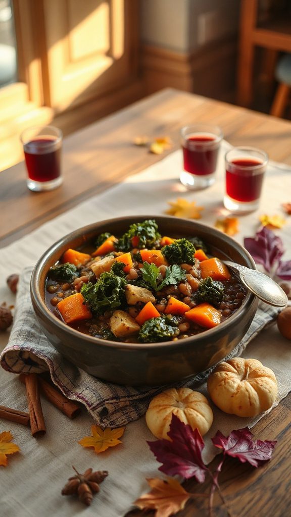hearty lentil kale stew