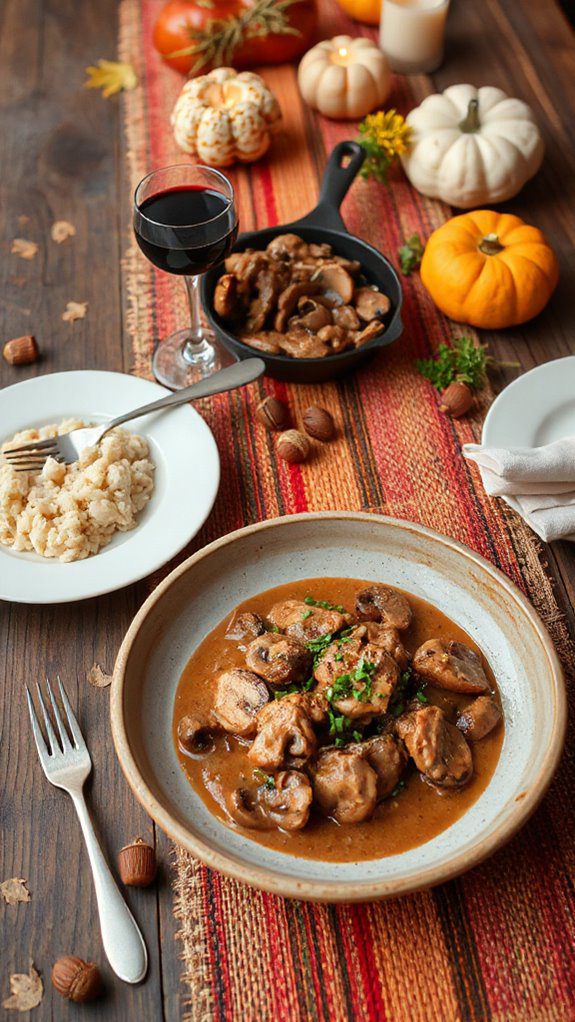 hearty low carb beef stroganoff