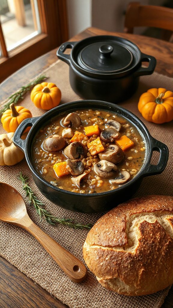 hearty mushroom barley soup