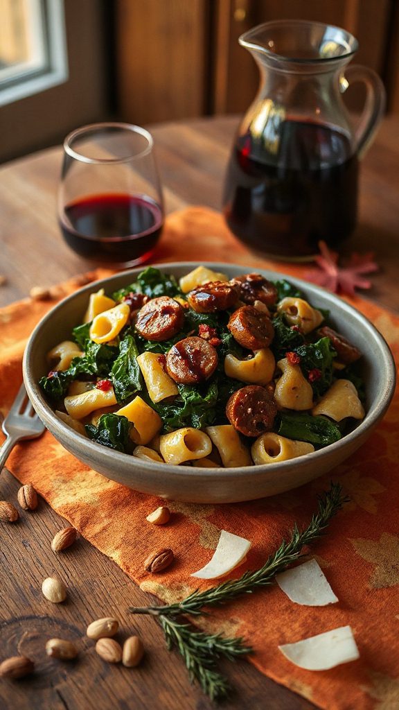 hearty pasta with sausage