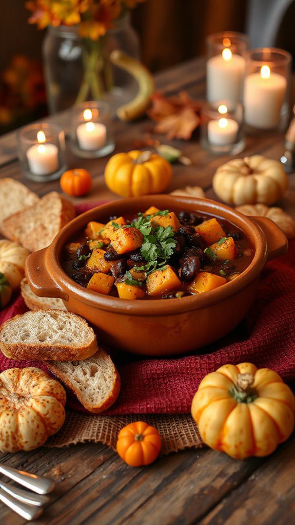 hearty pumpkin black bean chili