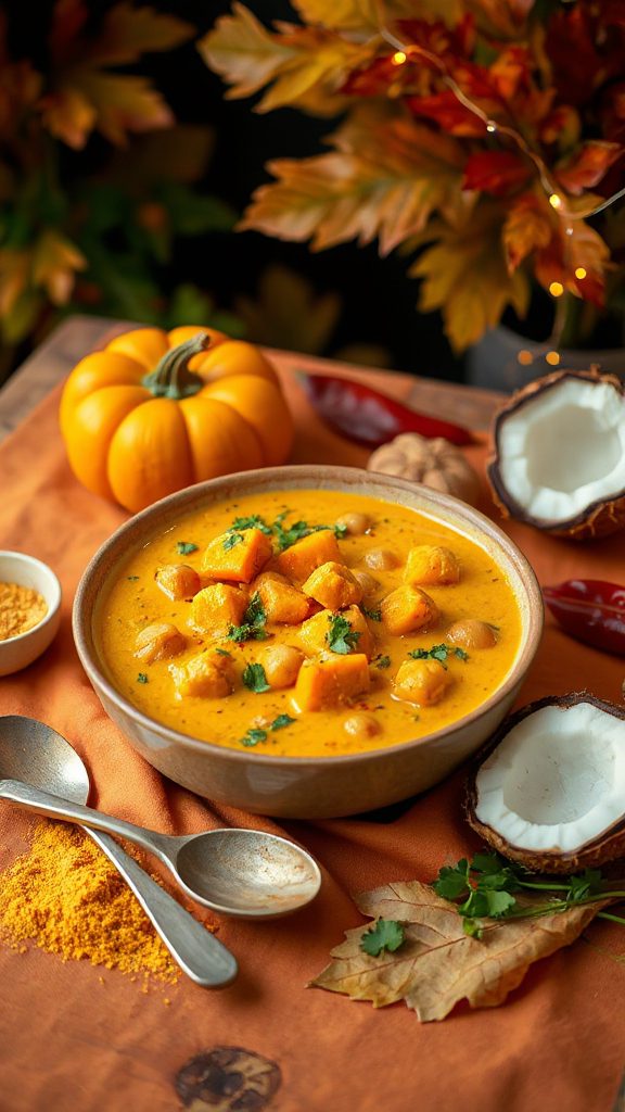 hearty pumpkin chickpea stew