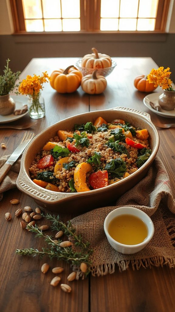 hearty quinoa vegetable casserole