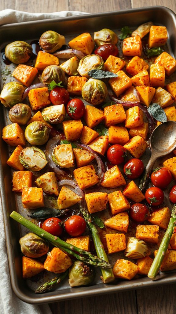 hearty roasted autumn vegetables