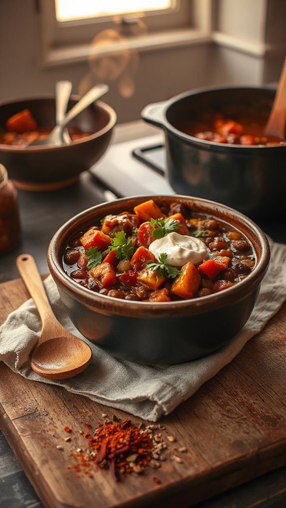 hearty smoky lentil chili