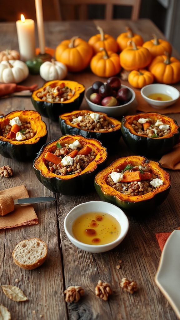 hearty stuffed acorn squash