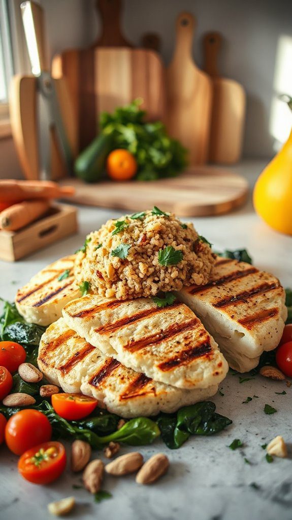 hearty stuffed cauliflower steaks