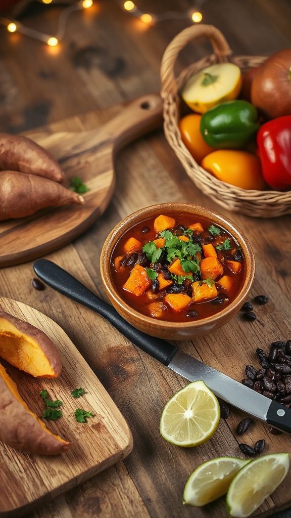 hearty sweet potato chili