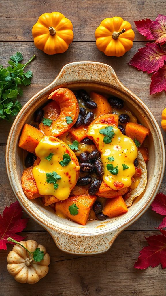 hearty sweet potato enchiladas