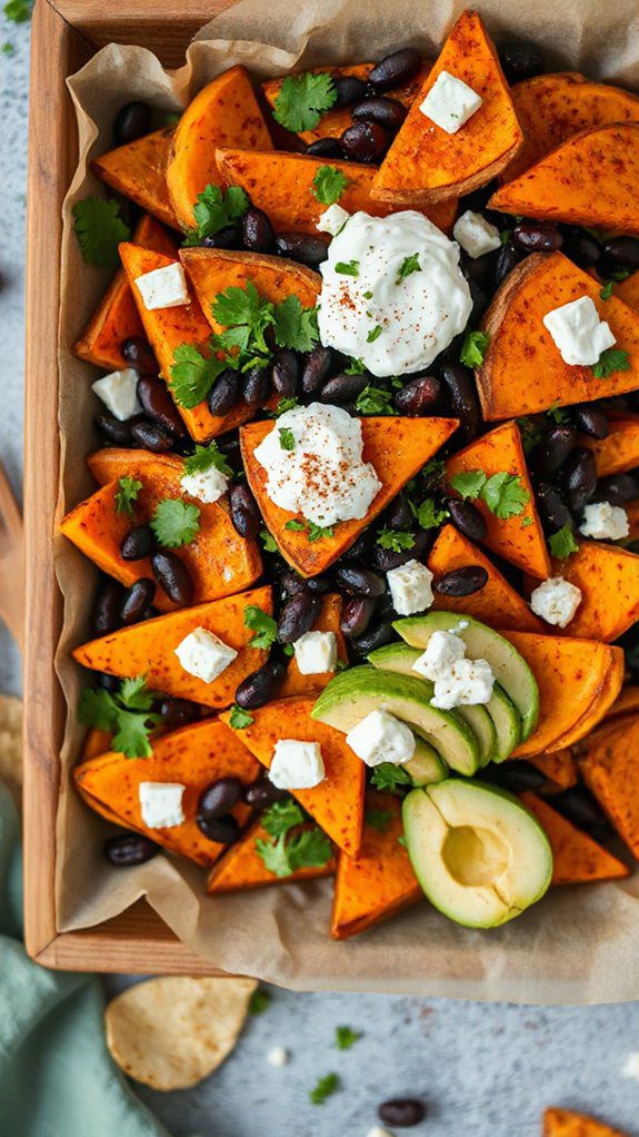 hearty sweet potato nachos